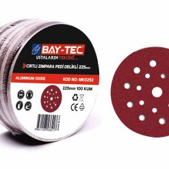 BAY-TEC CIRTLI ZIMPARA DELİKLİ 225MM 220 KUM