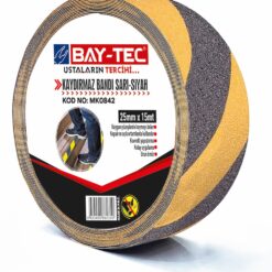 BAY-TEC KAYDIRMAZ BANDI SARI-SİYAH 50 MM*15MT