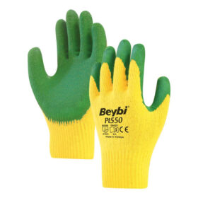 BEYBİ PL-550 NO : 10 POLYESTER PAMUK LATEKS ELDİVEN