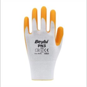 BEYBİ PN-3 NO : 9 POLYESTER NİTRİL ELDİVEN SARI-BEYAZ