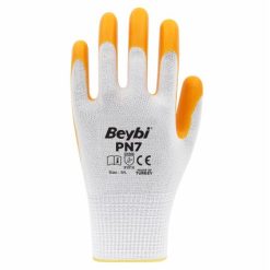 BEYBİ PN-7 NO : 9 POLYESTER NİTRİL SARI - BEYAZ ELDİVEN