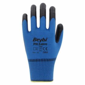 BEYBİ PN NO : 10 ZEBRA POLYESTER NİTRİL ELDİVEN MAVİ-SİYAH
