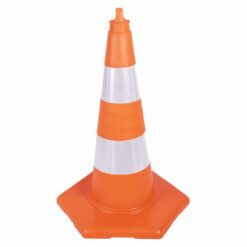 TRAFİK KONİSİ ÇİFT REKLEFTİFLİ 52 CM EKO