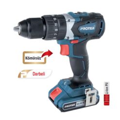 PROTER PST 720 BL 2.0 Ah 20 V Li-ion Darbeli Kömürsüz Şarjlı