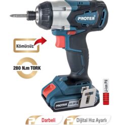 PROTER PST 360 T 2.0 Ah 20 V Li-ion 280N.mTork Darbl Kömürsüz