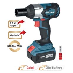 PROTER PST 460 WS 4.0 Ah 20 V Li-ion 1/2" 350 N.m Şarjlı Somun Sökme
