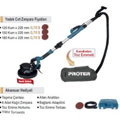 PROTER PR 845 E 850 W 225 MM DUVAR ZIMPARA MAKİNASI