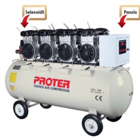 PROTER PR226S SESSİZ-YAĞSIZ 220 LT 6HP MONOFAZE 8 BAR HAVA KOMPRESÖRÜ