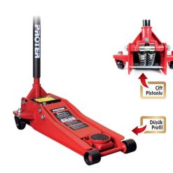 PROTER PR 303 DP 3 TON DÜŞÜK PROFİL 2PİSTON ARABALI KRİKO