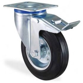 SERVİS TEKERLEĞİ FRENLİ SİYAH 100 MM